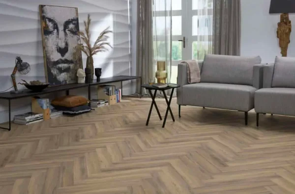 FLOORLIFE - YUP HERRINGBONE - LIGHT BROWN incl. ondervl - Afbeelding 8