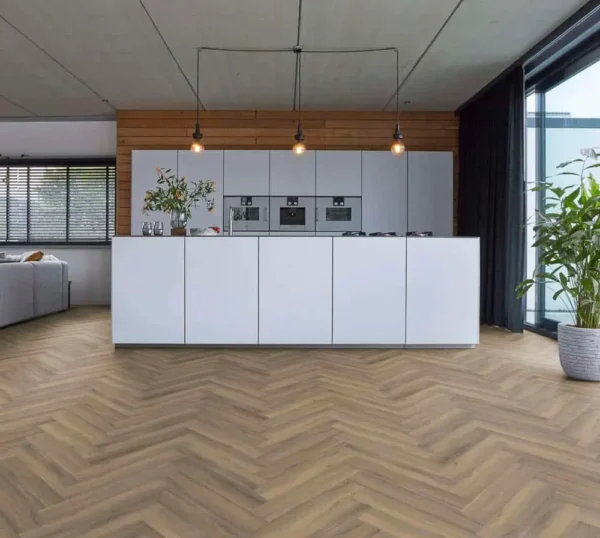 FLOORLIFE - YUP HERRINGBONE - LIGHT BROWN incl. ondervl - Afbeelding 2