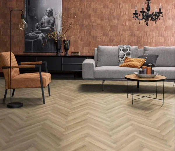 FLOORLIFE - YUP HERRINGBONE - BEIGE incl. ondervloer - Afbeelding 5