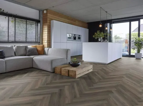 FLOORLIFE - YUP HERRINGBONE - DARK GREY incl ondervloer - Afbeelding 13