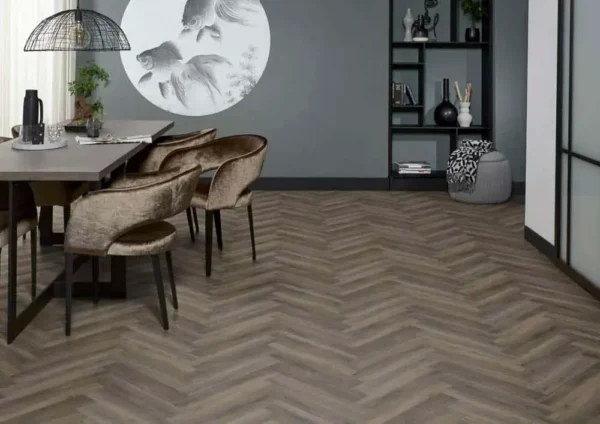 FLOORLIFE - YUP HERRINGBONE - DARK GREY incl ondervloer - Afbeelding 3