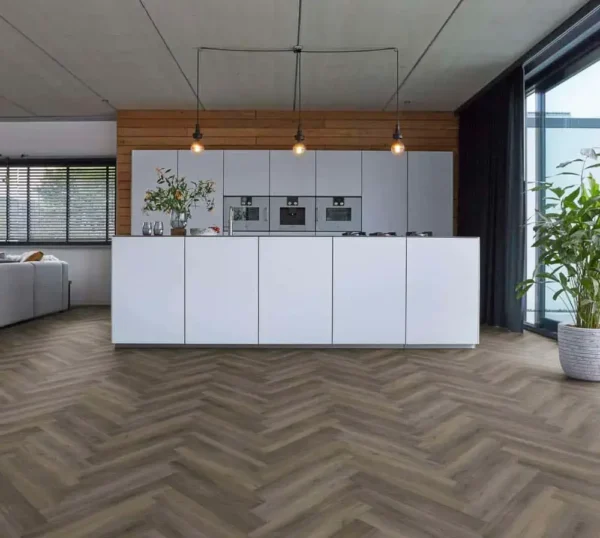 FLOORLIFE - YUP HERRINGBONE - DARK GREY incl ondervloer - Afbeelding 2