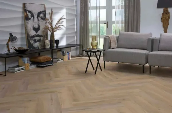 FLOORLIFE - YUP LEYTON HERRINGBONE - NATURAL OAK - Afbeelding 8