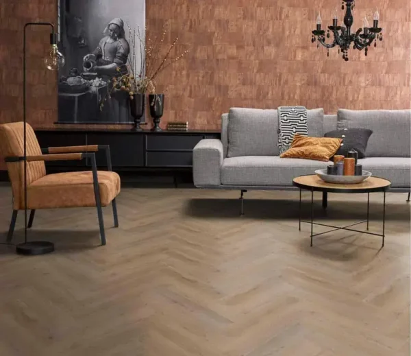 FLOORLIFE - YUP LEYTON HERRINGBONE - NATURAL OAK - Afbeelding 5