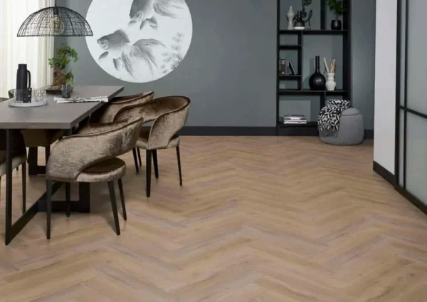 FLOORLIFE - YUP LEYTON HERRINGBONE - NATURAL OAK - Afbeelding 3