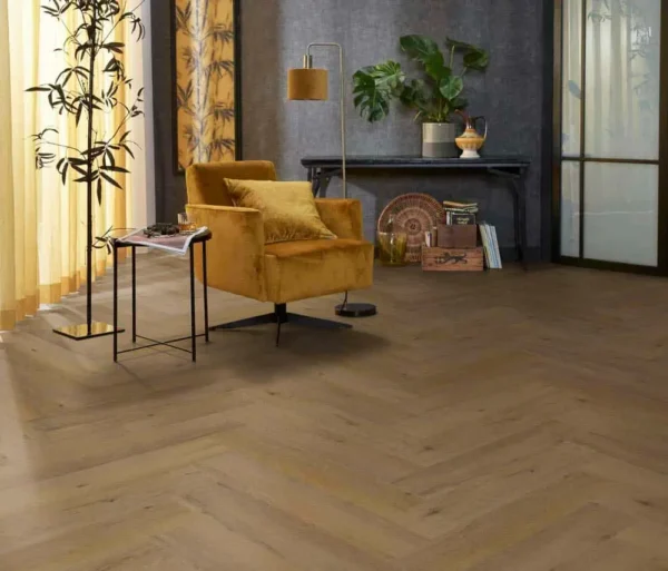 FLOORLIFE - YUP LEYTON HERRINGBONE - DARK OAK - Afbeelding 4