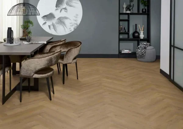 FLOORLIFE - YUP LEYTON HERRINGBONE - DARK OAK - Afbeelding 3