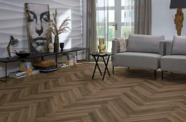 FLOORLIFE - YUP HERRINGBONE - WARM BROWN - Afbeelding 8