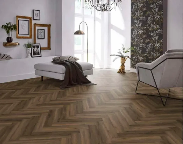 FLOORLIFE - YUP HERRINGBONE - WARM BROWN - Afbeelding 6