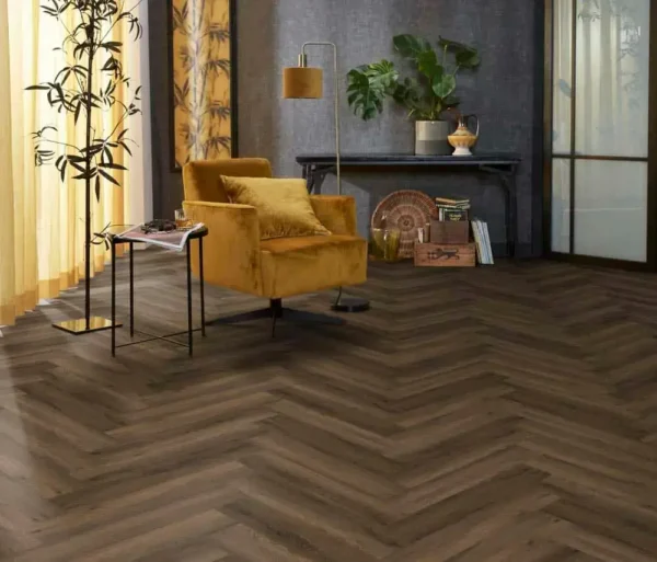 FLOORLIFE - YUP HERRINGBONE - WARM BROWN - Afbeelding 4
