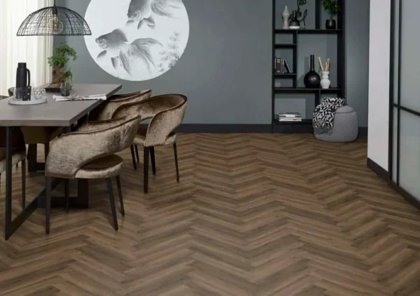 FLOORLIFE - YUP HERRINGBONE - WARM BROWN - Afbeelding 3