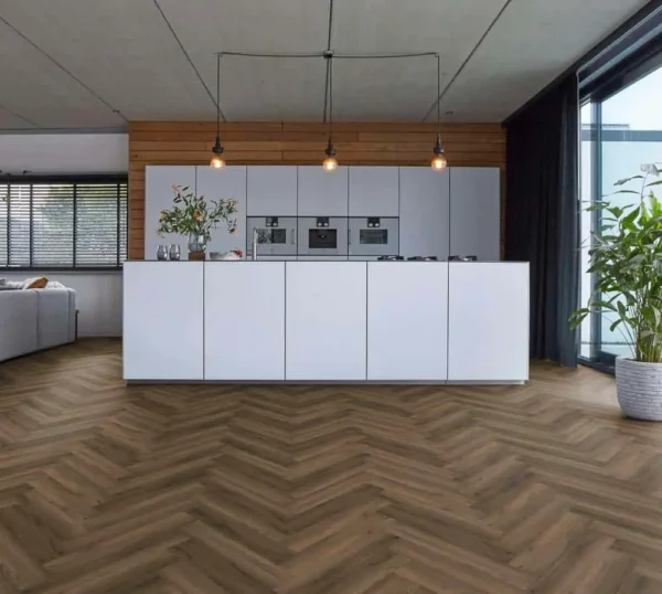 FLOORLIFE - YUP HERRINGBONE - WARM BROWN - Afbeelding 2
